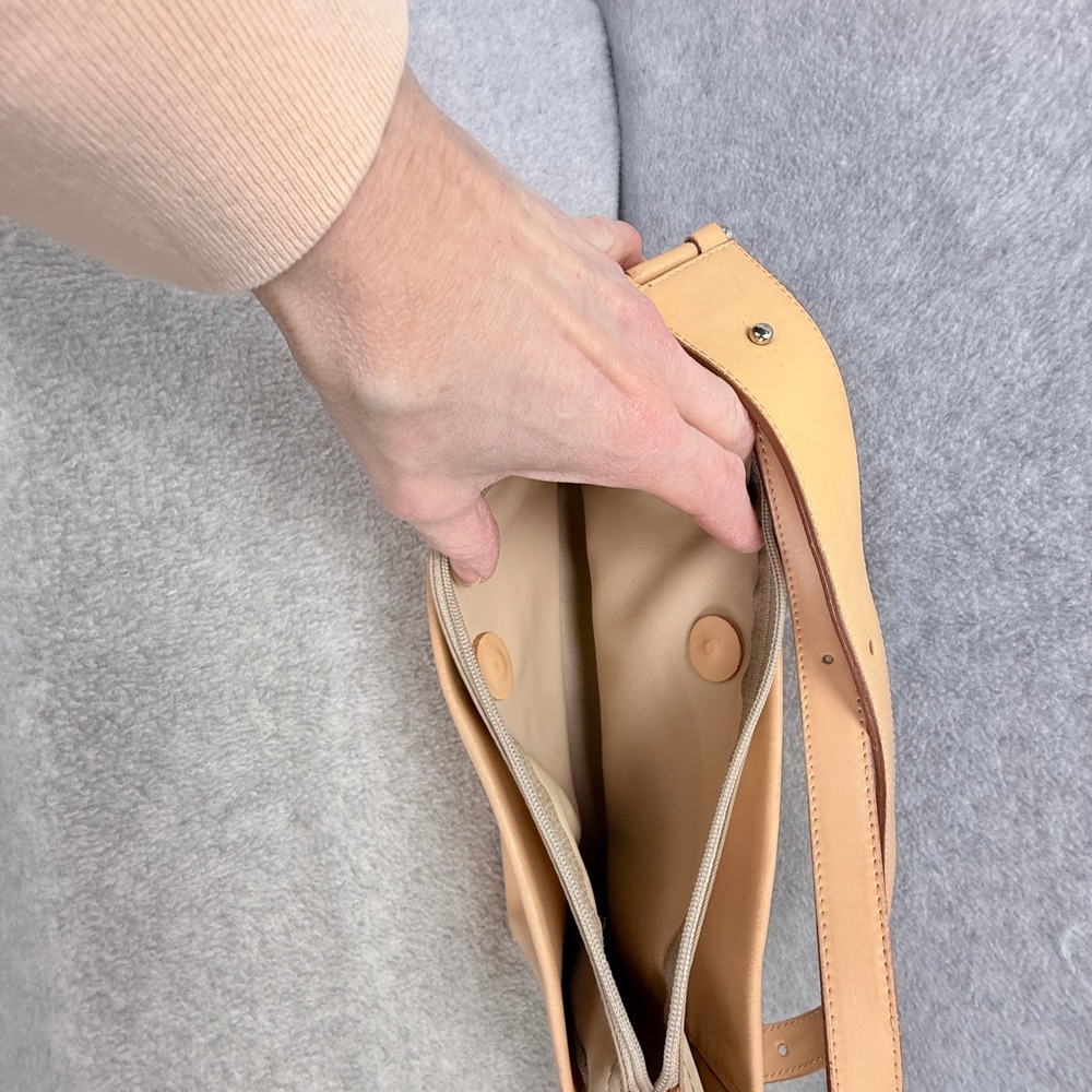 Lamarthe Shoulder Bag Womens Small Tan Leather Baguette Vintage - Picture 10 of 16